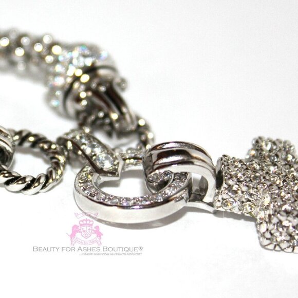 Multi Faceted Throne Room Emerald Green Checker Cushion Cut Two Tone CZ Pendant - Picture 10 of 16